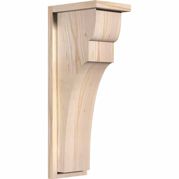 Ekena Millwork Yorktown Smooth Corbel w/Backplate, Douglas Fir, 7 1/2"W x 10"D x 26"H COR08X10X26YOR01SDF - main